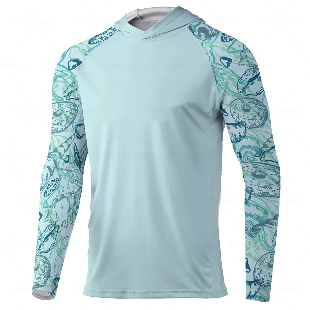 s-5xl Summer Autumn Winter Quick-Drying Long sleeved Breathable Anti-UV Sun Protection Clothes Men's hoodie Fishing Clothing