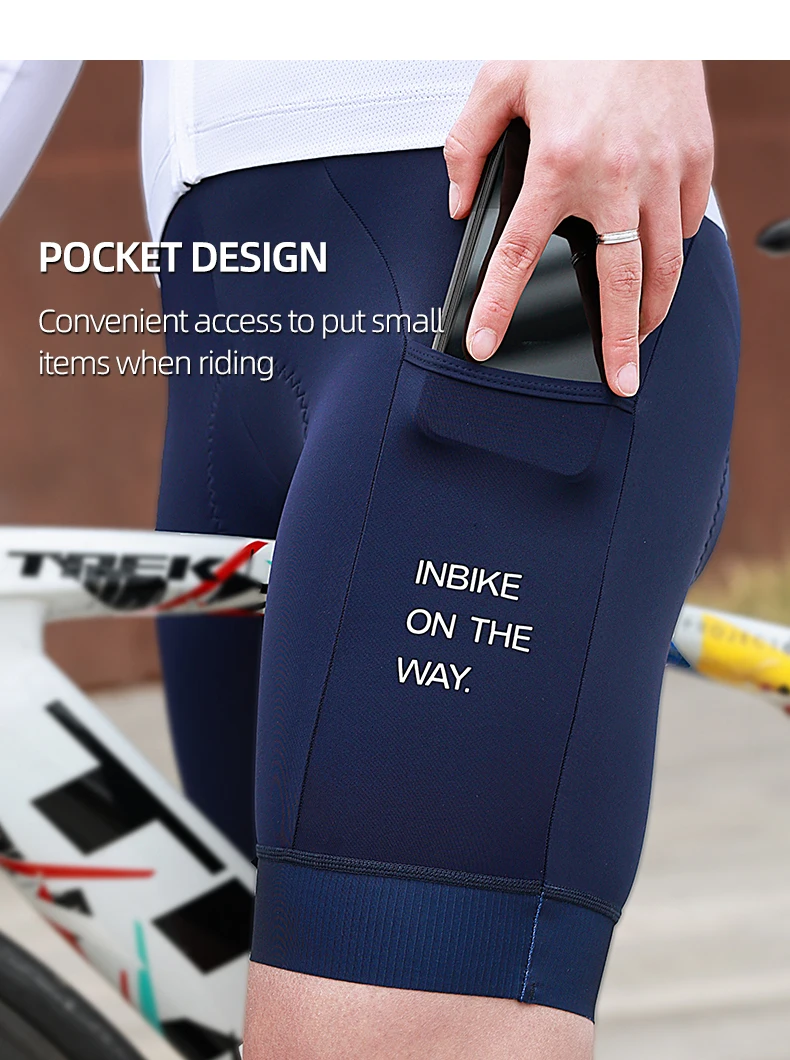 INBIKE Women's Bicycle Shorts Padded 3D Cycling Short Pants for Riding Road Biking Shorts Tights with Side Pockets Bike Clothing