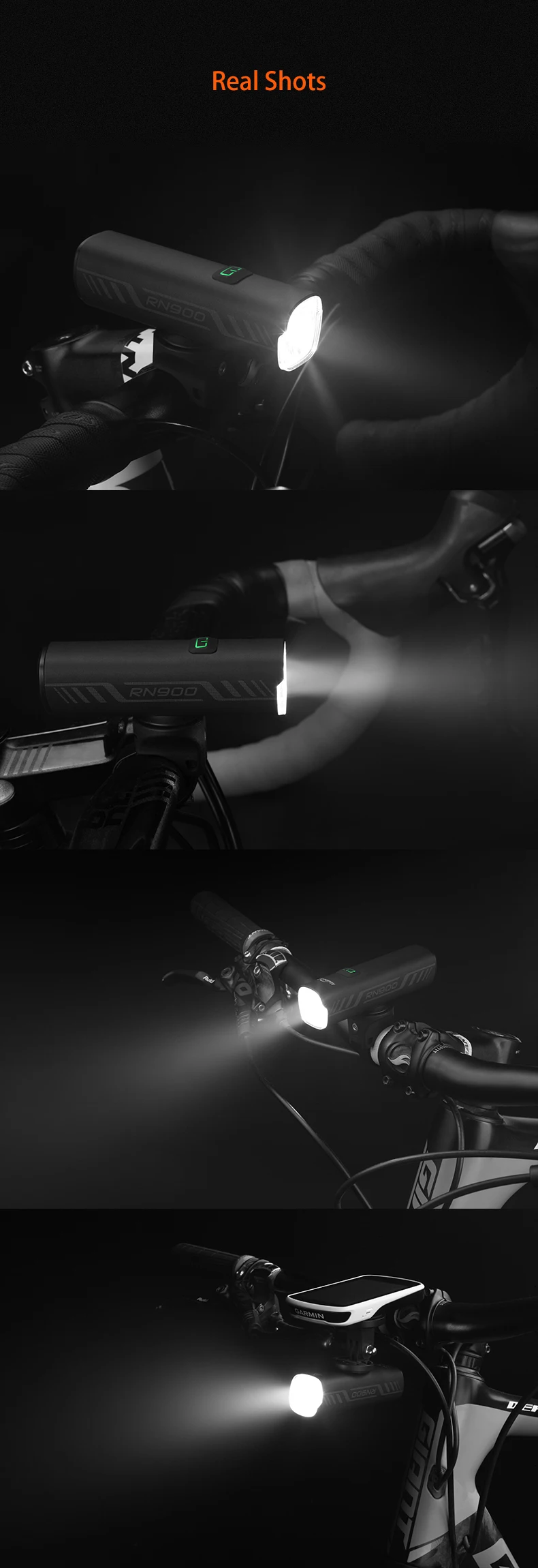Magicshine Bike Light RN 900, IPX7,4000mAh Battery Type-C Reverse Charging, Powerful Bike Headlight,Taillight set