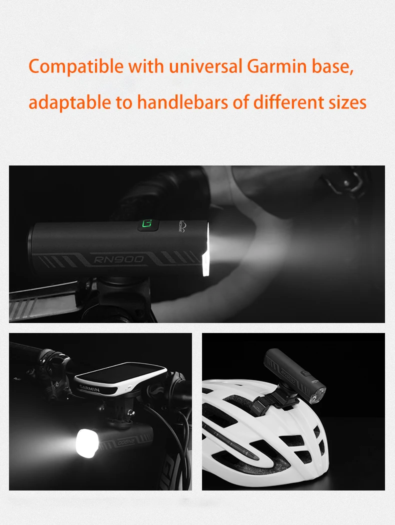 Magicshine Bike Light RN 900, IPX7,4000mAh Battery Type-C Reverse Charging, Powerful Bike Headlight,Taillight set