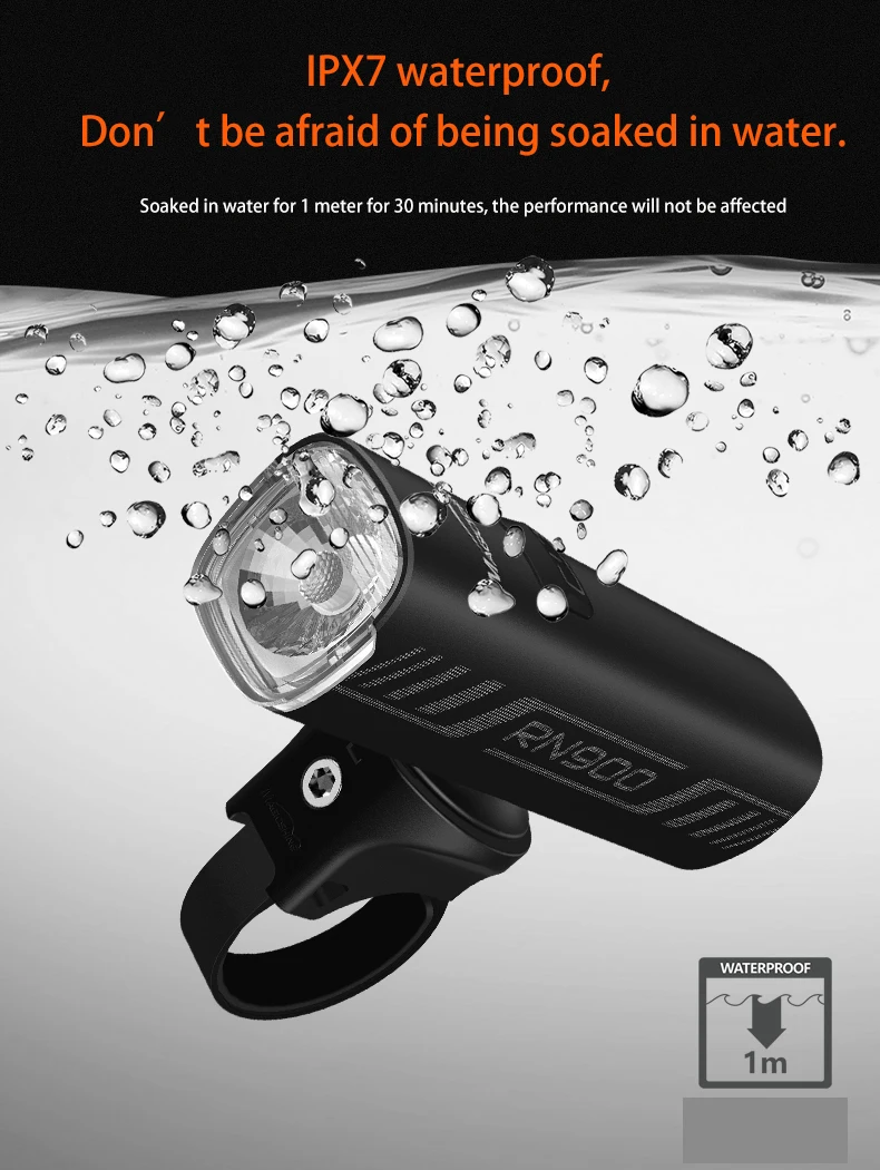 Magicshine Bike Light RN 900, IPX7,4000mAh Battery Type-C Reverse Charging, Powerful Bike Headlight,Taillight set