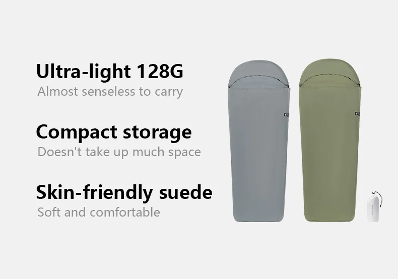Naturehike Sleeping Bag Liner 128g Ultralight Outdoor Camping Sleeping Bag Hiking Hotel Single Liner Travel Sleeping Bag Liner