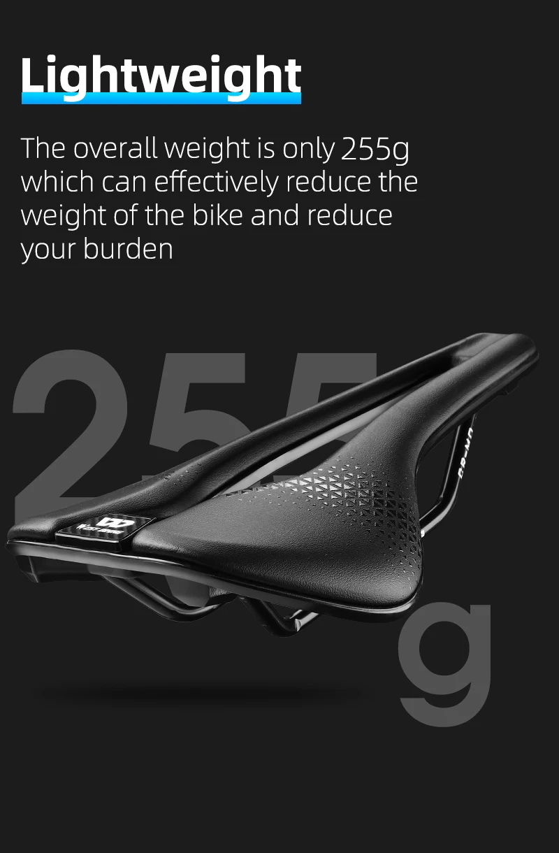 WEST BIKING Lightweight Road Bike Seat Short Nose Racing Bicycle Saddle Hollow Breathable Painless Triathlon Cycling Saddle