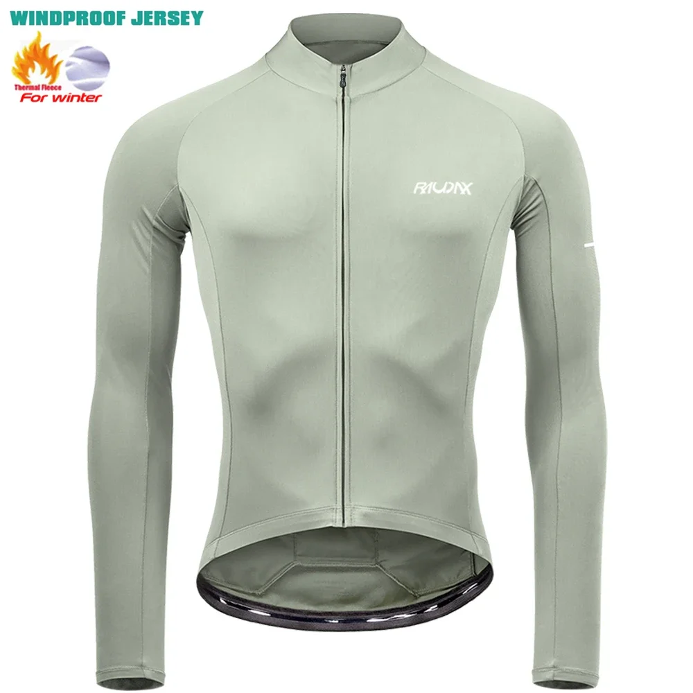 2025 Raudax Winter Cycling Thermal Fleece Clothing Classics Colors Top Cycling Jersey Sport Bike MTB Riding Clothing Warm Jacket