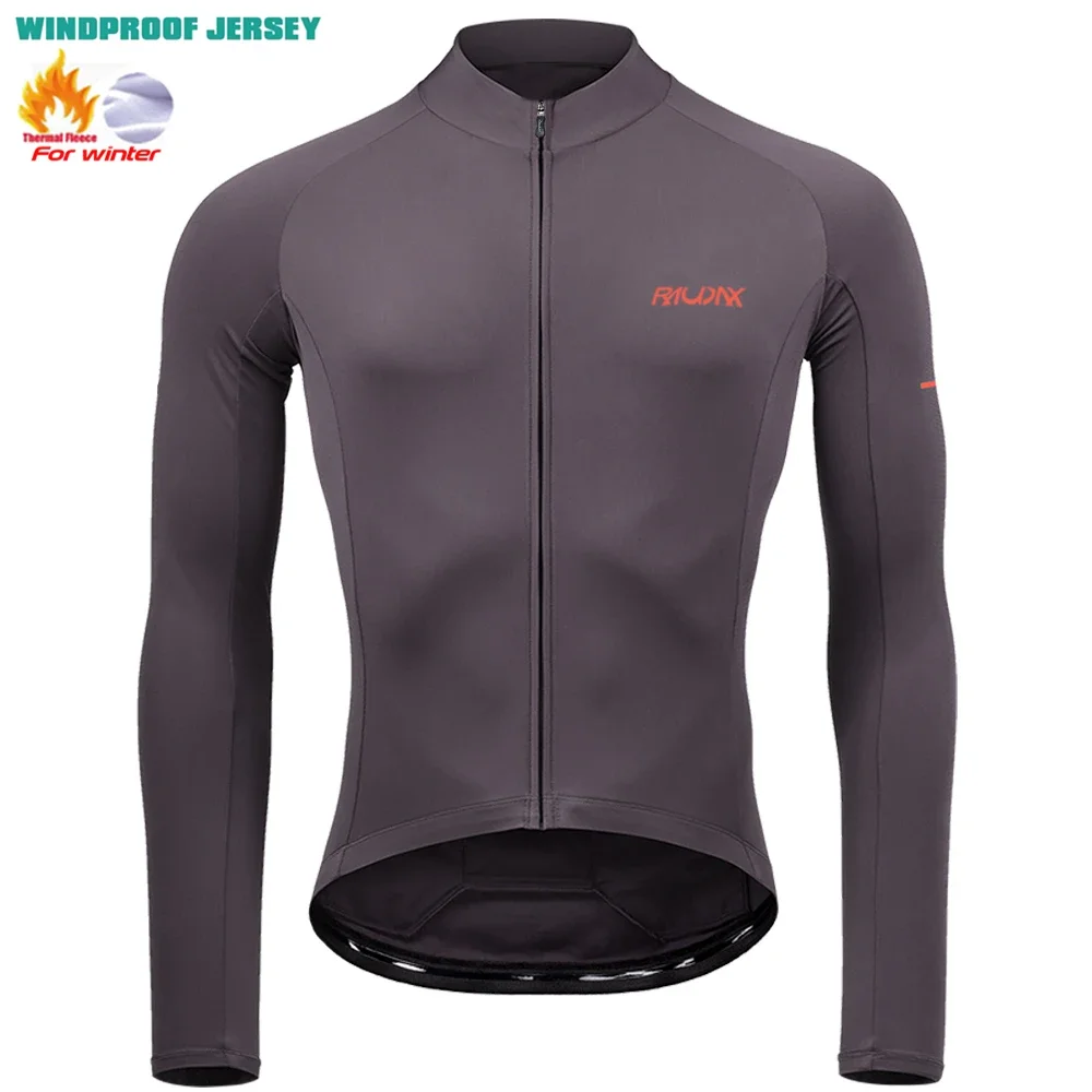 2025 Raudax Winter Cycling Thermal Fleece Clothing Classics Colors Top Cycling Jersey Sport Bike MTB Riding Clothing Warm Jacket