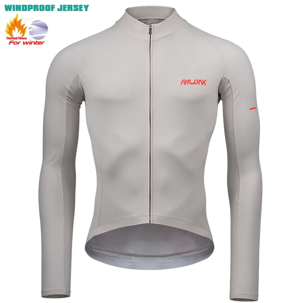 2025 Raudax Winter Cycling Thermal Fleece Clothing Classics Colors Top Cycling Jersey Sport Bike MTB Riding Clothing Warm Jacket