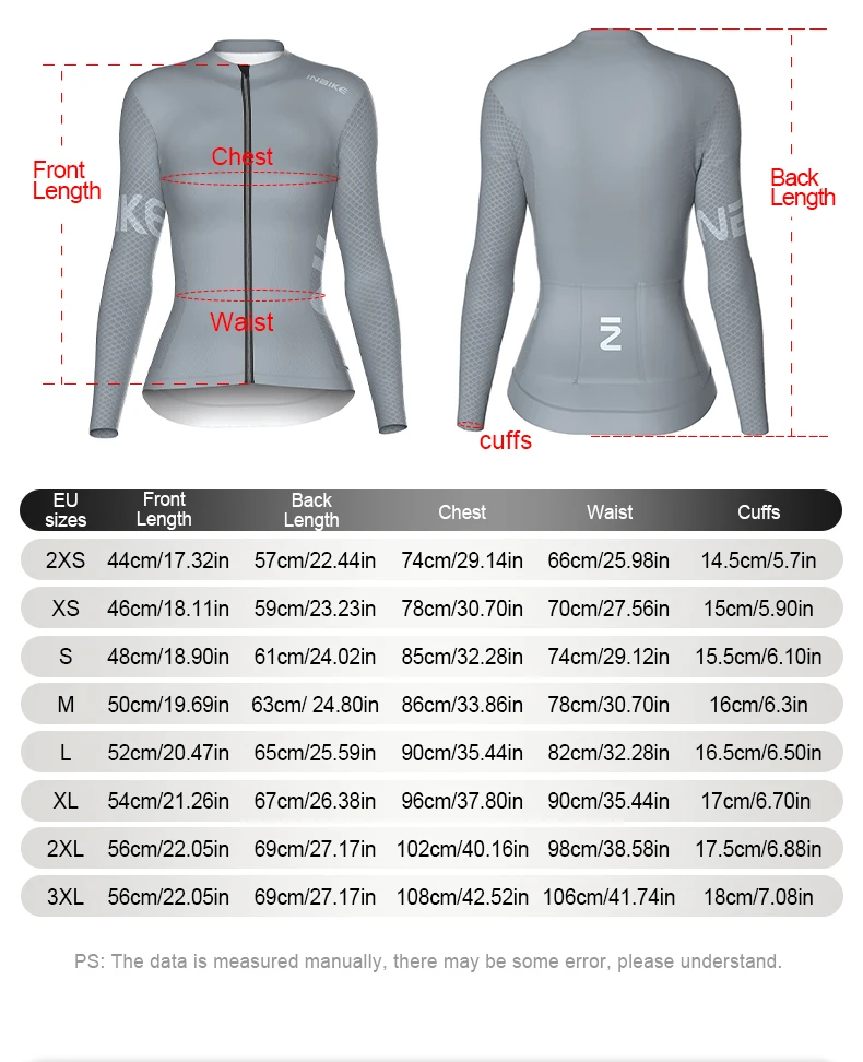 INBIKE New Pro Long Sleeve Cycling Jersey For Road Bicycles Lightweight Breathable Fabric Pockets Full Zipper Design For Women