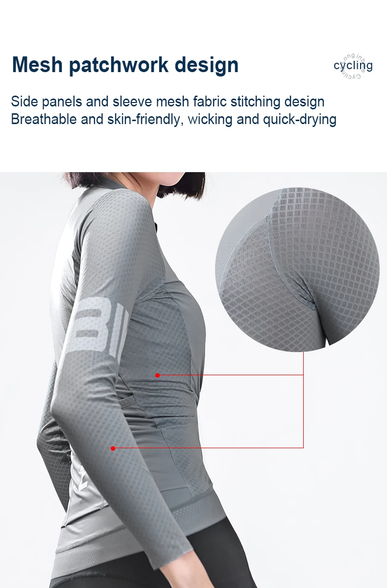INBIKE New Pro Long Sleeve Cycling Jersey For Road Bicycles Lightweight Breathable Fabric Pockets Full Zipper Design For Women