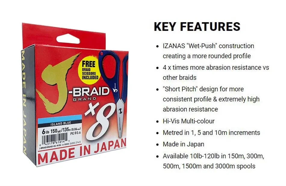 Original X8 Braided DAIWAJ-BRAID GRAND 8 stands Fishing Line Japan Monofilament PE Free Braid Scissors Lure Pesca Carp 300m