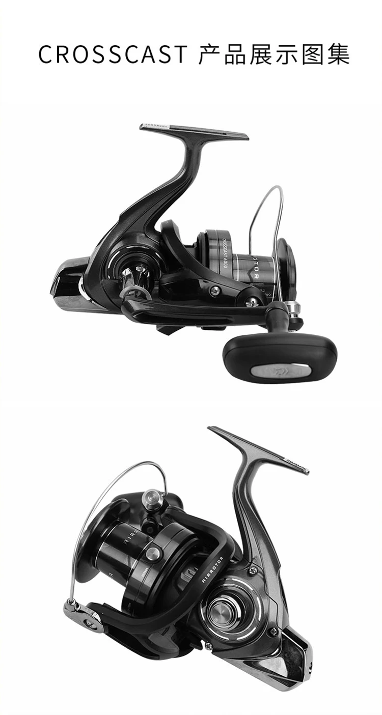 DAIWA CROSSCAST Fishing Reel Long Cast  Spinning Saltwater 4000 4500 5000 5500 6000 Distant Wheel Gear Ratio 4.1:1 Max Drag 15kg