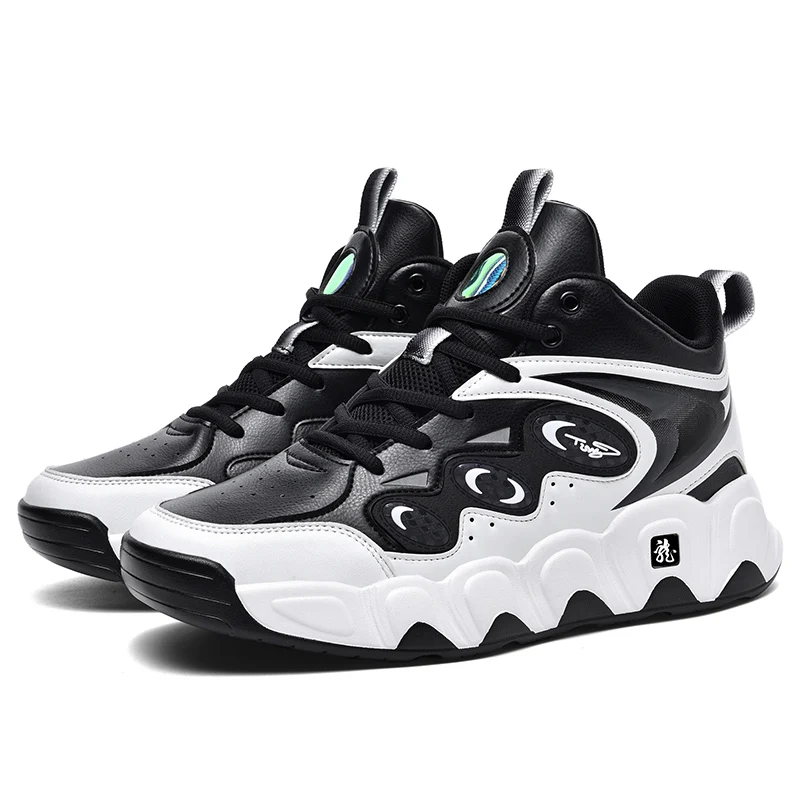 Plus Big Size 50 51 52 53 54 Mens Basketball Shoes Leather Sneakers Ankle Sports Shoes Anti-skid Winter Plush Super Warm New