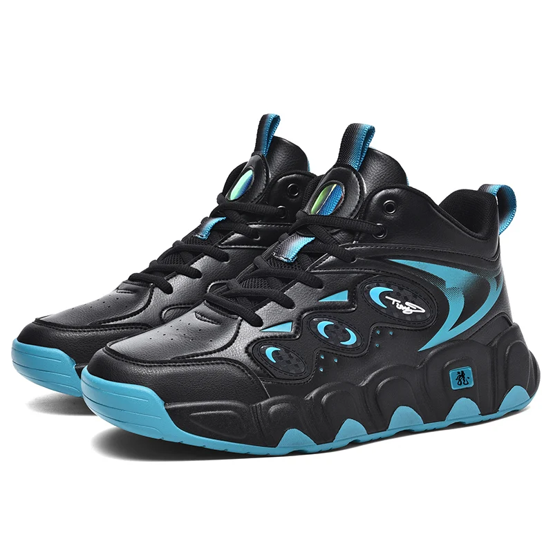 Plus Big Size 50 51 52 53 54 Mens Basketball Shoes Leather Sneakers Ankle Sports Shoes Anti-skid Winter Plush Super Warm New