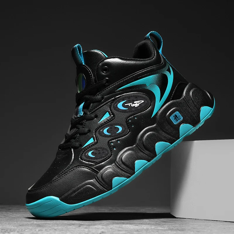 Plus Big Size 50 51 52 53 54 Mens Basketball Shoes Leather Sneakers Ankle Sports Shoes Anti-skid Winter Plush Super Warm New