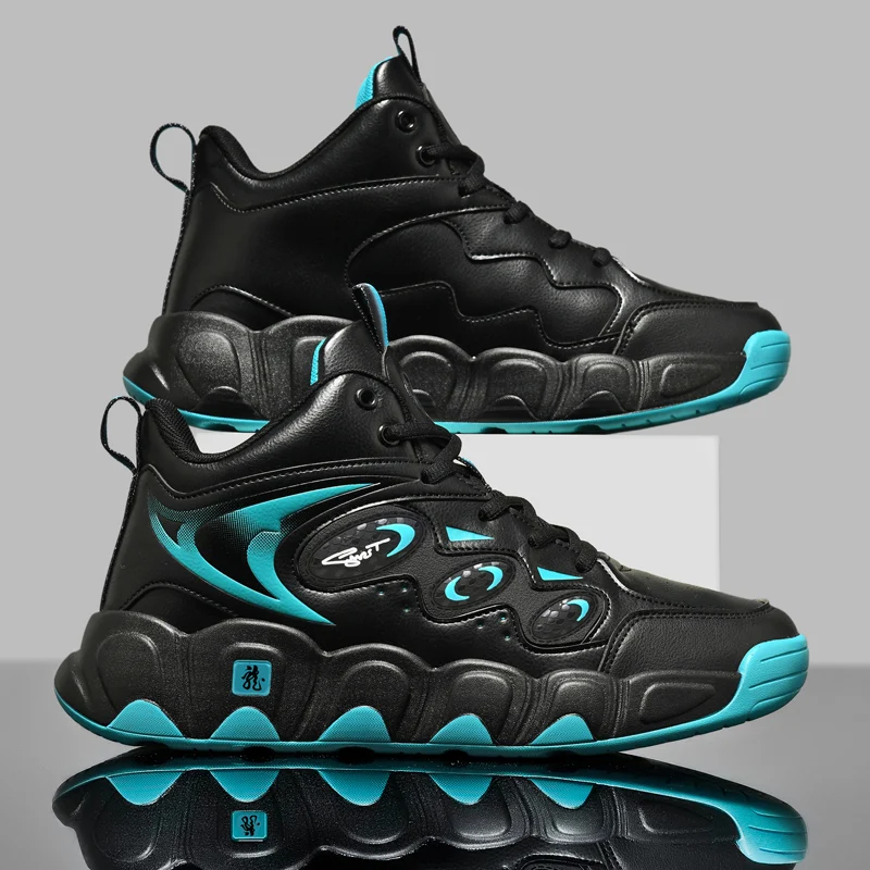 Plus Big Size 50 51 52 53 54 Mens Basketball Shoes Leather Sneakers Ankle Sports Shoes Anti-skid Winter Plush Super Warm New