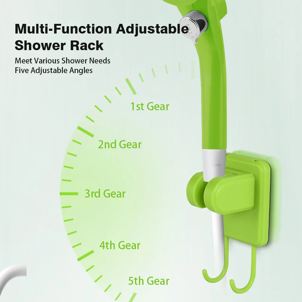 Camping Shower Pump RV Outdoor Shower Kit Camp Shower w/Full Screen Intelligent Digital Display Adjustable 6000mAh Shower Kit