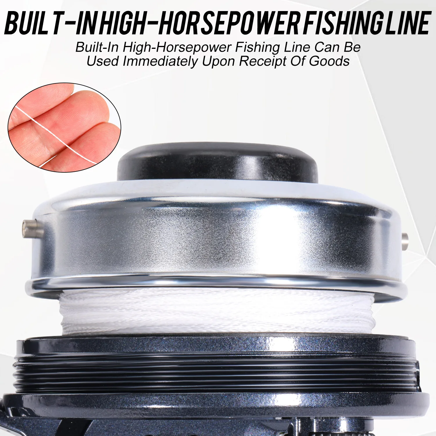 Sougayilang Bullet Type Fishing Reel Left and Right Hand 3.9:1 Shooting Closed Fish Reel with Line Outdoor Hunting Fishing Reel