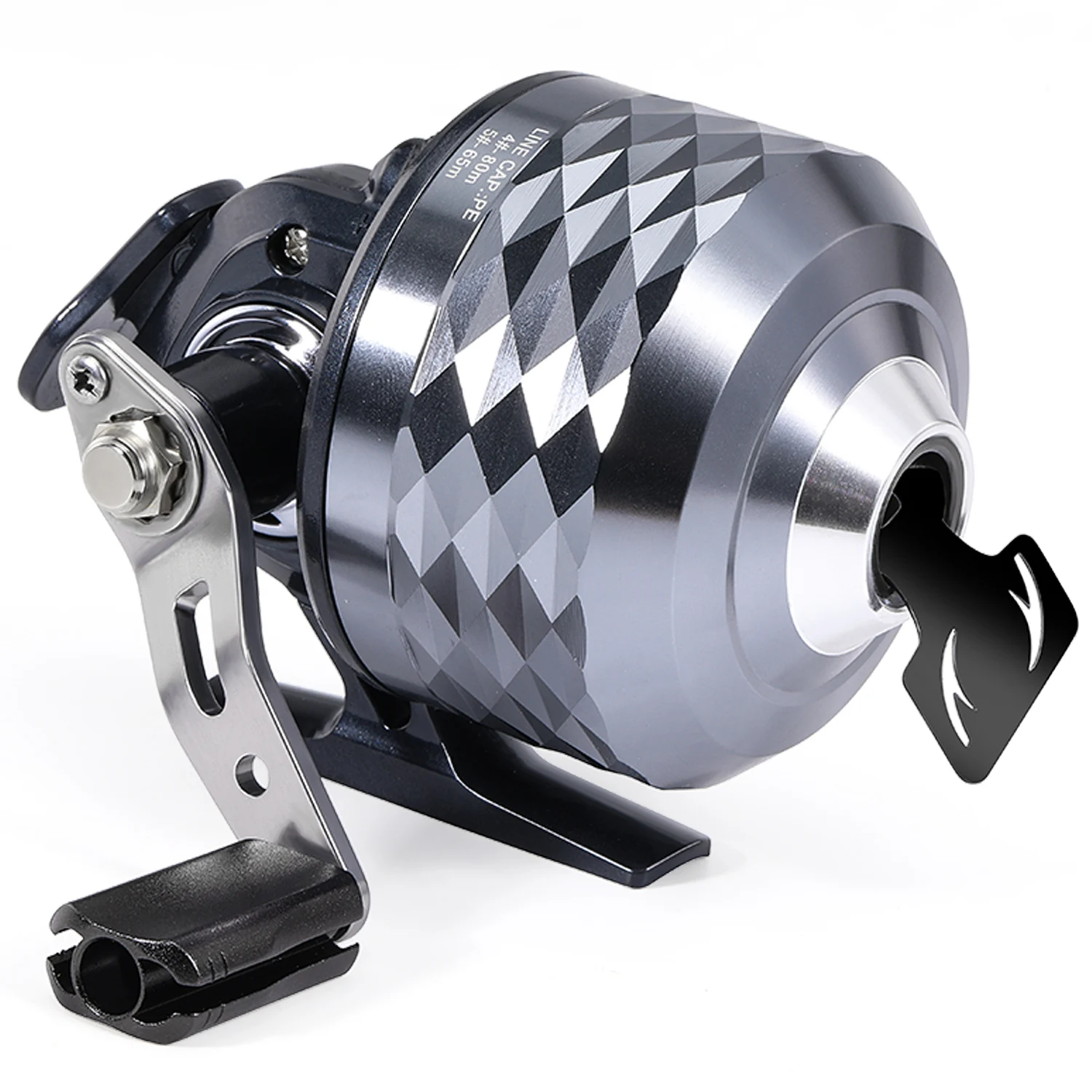 Sougayilang Bullet Type Fishing Reel Left and Right Hand 3.9:1 Shooting Closed Fish Reel with Line Outdoor Hunting Fishing Reel