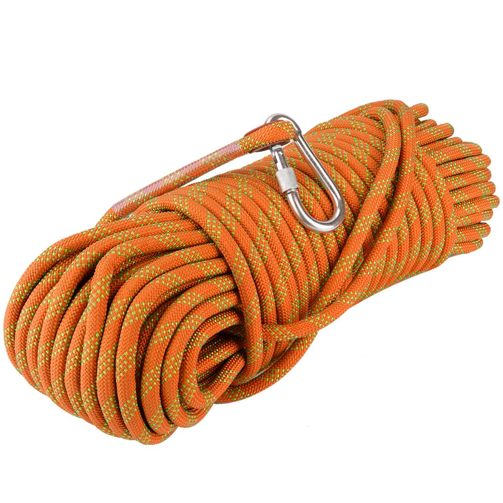30m Outdoor Rock Climbing Escape Rope 12mm Diameter Safety Survival Cord Climbing Rope Safety Survival Cord Rock Climbing Rope