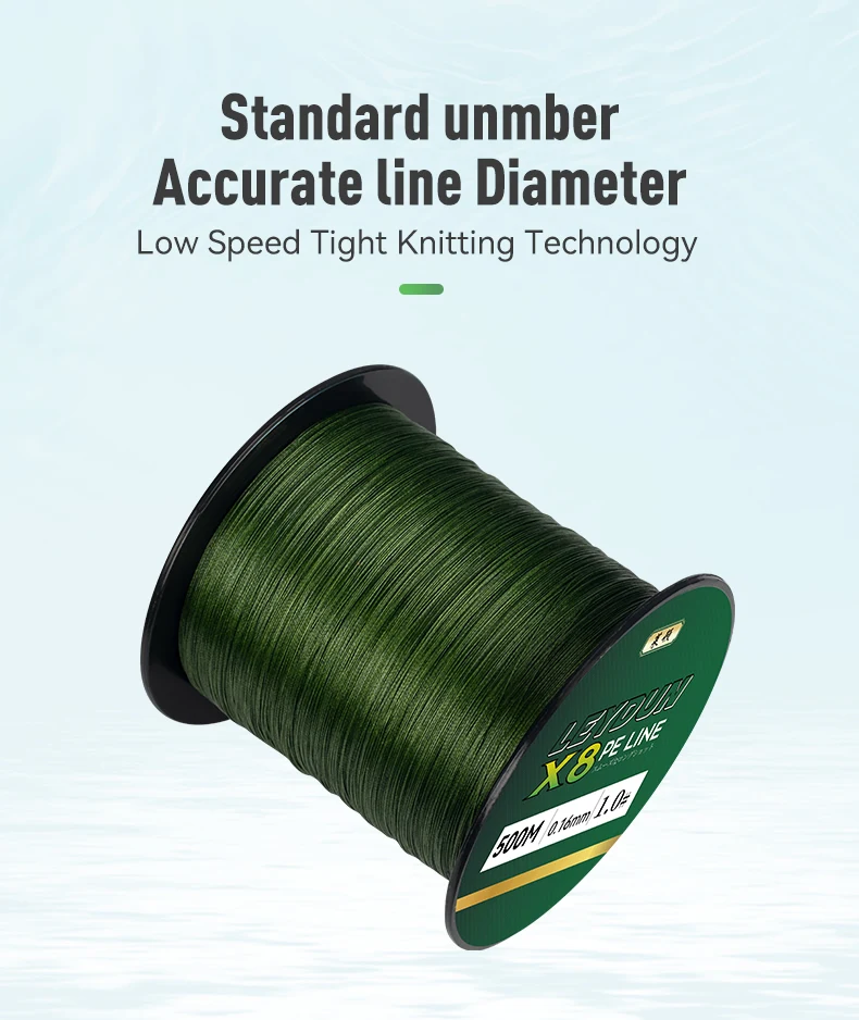 LEYDUN 500m Micro New Fishing Lines 8 Strands Braided PE Japan Smooth Multifilament Line Sea Fishing Carp Fly Wire Line Tool