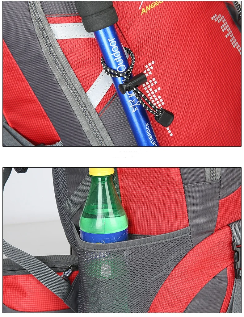 60L 40L Outdoor Hiking Camping Travel Backpack Large Capacity Climbing Sports Bag Men Mountaineering Rucksack Tactical Back back