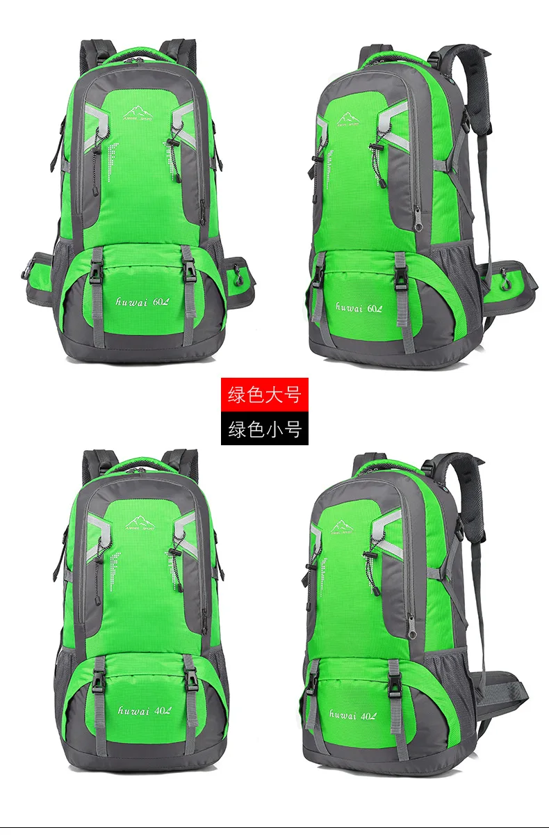 60L 40L Outdoor Hiking Camping Travel Backpack Large Capacity Climbing Sports Bag Men Mountaineering Rucksack Tactical Back back