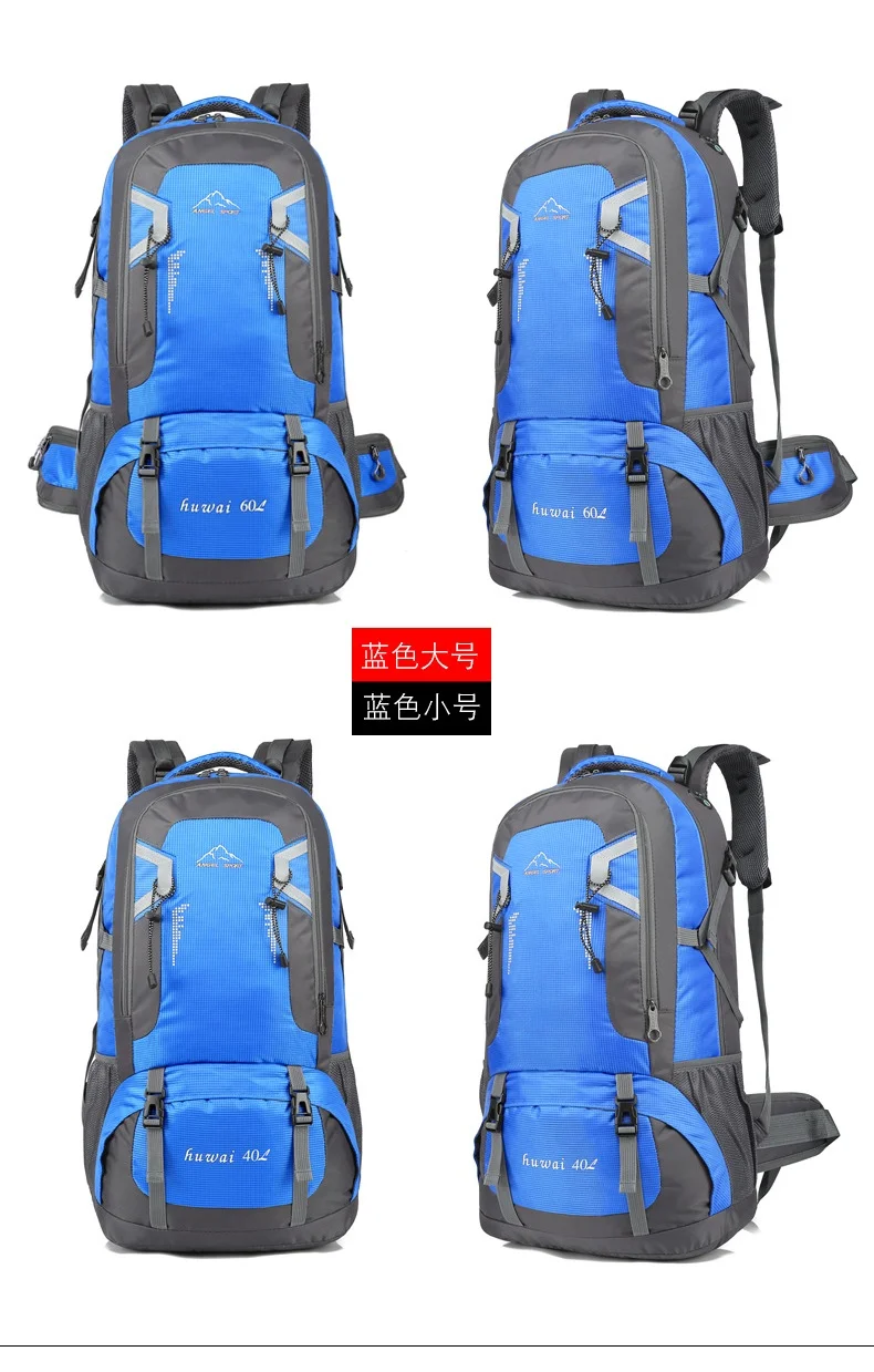 60L 40L Outdoor Hiking Camping Travel Backpack Large Capacity Climbing Sports Bag Men Mountaineering Rucksack Tactical Back back