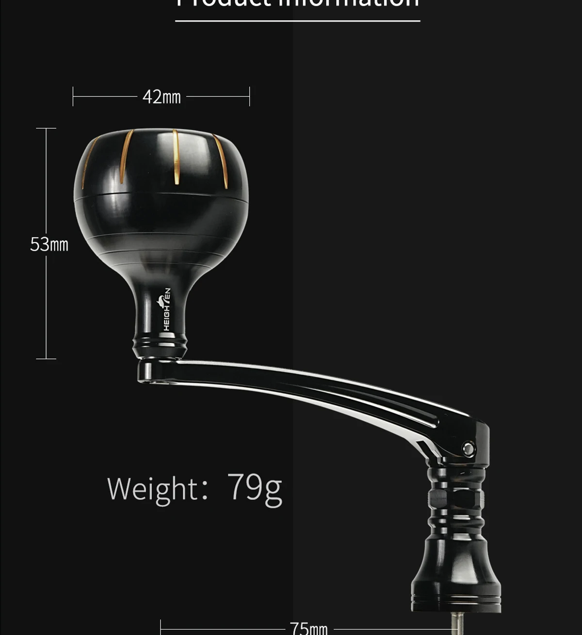 HEIGHTEN 60mm Spinning Handle for Penn Spinfisher VI/VII Slammer III/IV Battle II/III Pursuit Fierce Reel