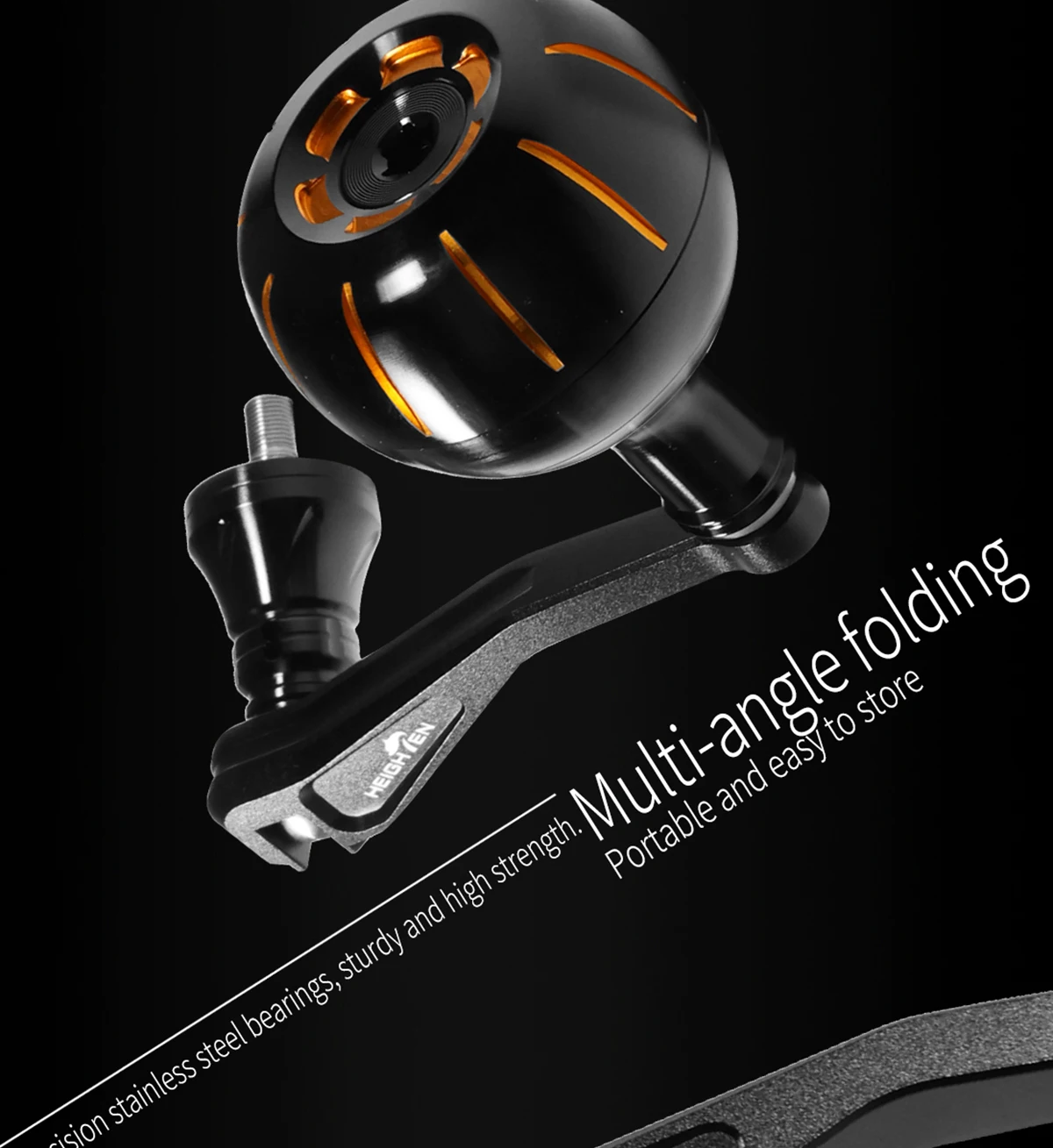 HEIGHTEN 60mm Spinning Handle for Penn Spinfisher VI/VII Slammer III/IV Battle II/III Pursuit Fierce Reel