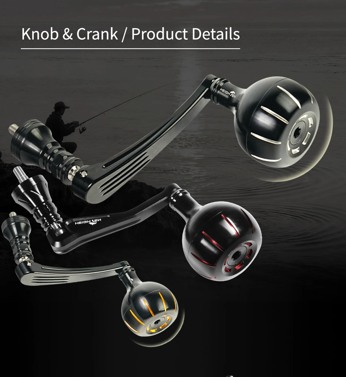 HEIGHTEN 60mm Spinning Handle for Penn Spinfisher VI/VII Slammer III/IV Battle II/III Pursuit Fierce Reel