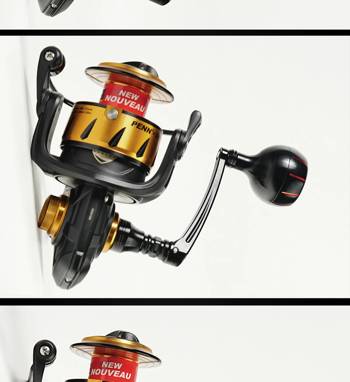 HEIGHTEN 60mm Spinning Handle for Penn Spinfisher VI/VII Slammer III/IV Battle II/III Pursuit Fierce Reel