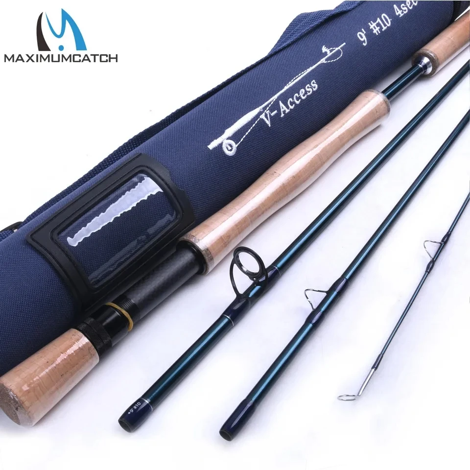 Maximumcatch V-access 3/4/5/6/7/8/9/10wt Fly Fishing Rod 8ft-9ft Carbon Fiber Fast Action Fly Rod