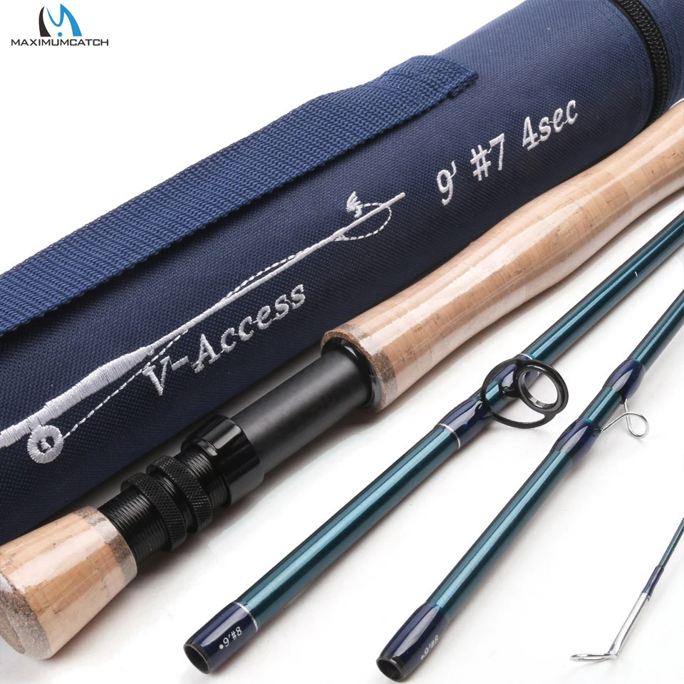 Maximumcatch V-access 3/4/5/6/7/8/9/10wt Fly Fishing Rod 8ft-9ft Carbon Fiber Fast Action Fly Rod