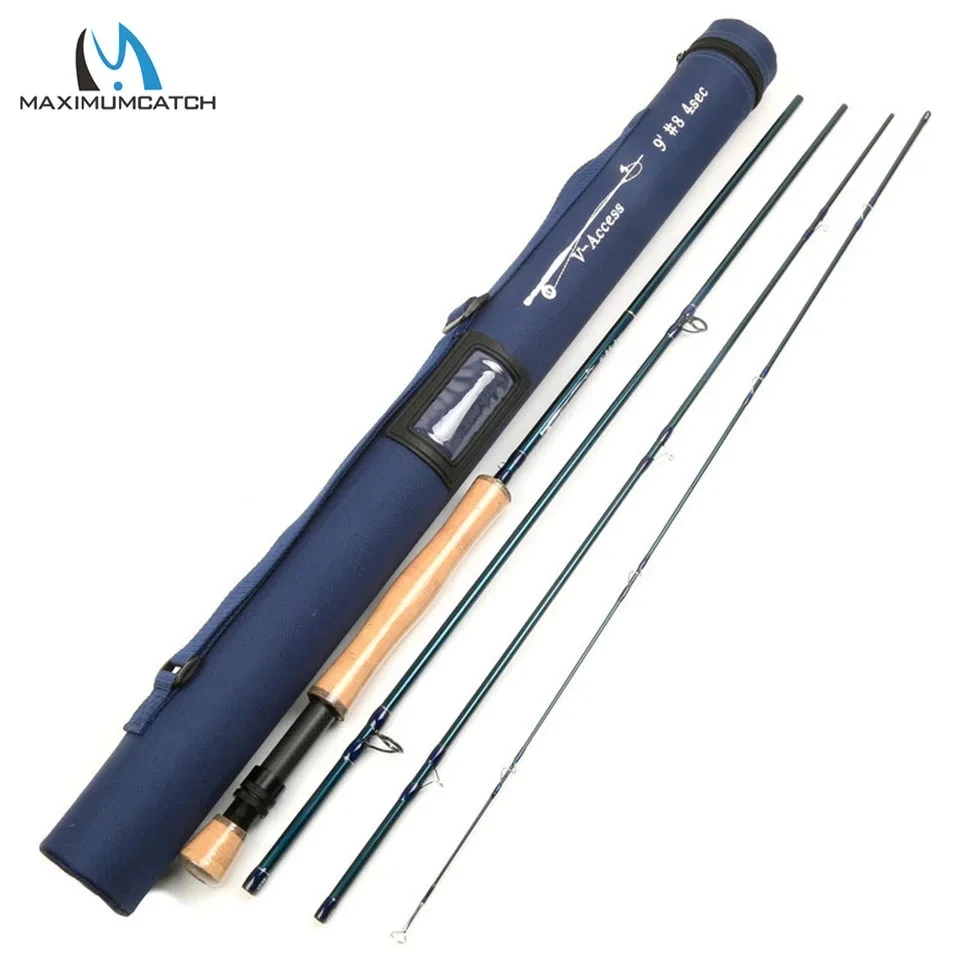 Maximumcatch V-access 3/4/5/6/7/8/9/10wt Fly Fishing Rod 8ft-9ft Carbon Fiber Fast Action Fly Rod