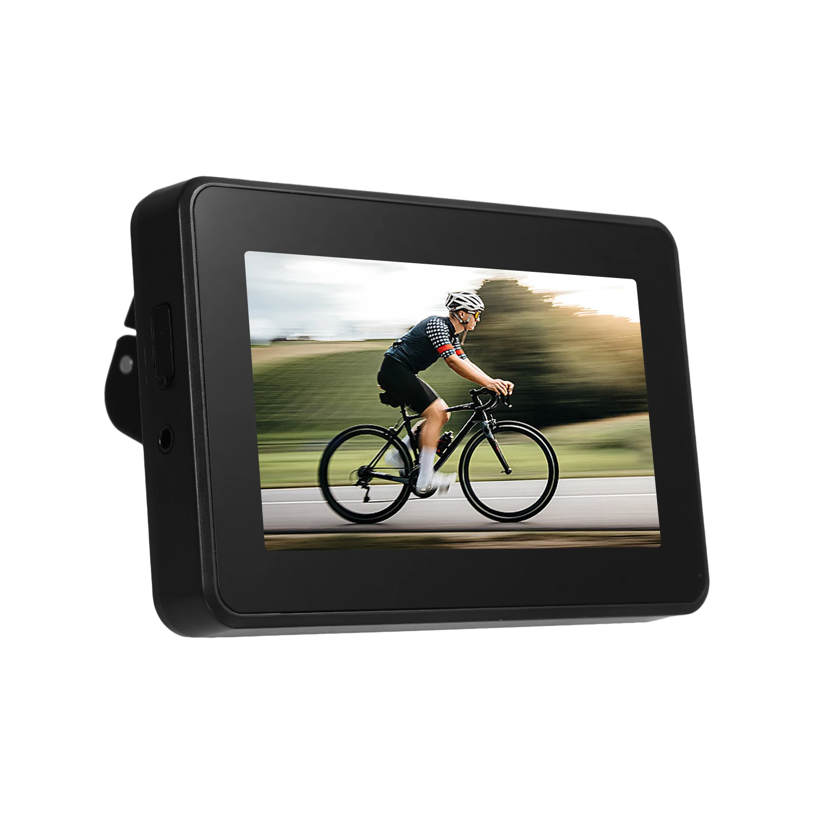 Handlebar Bike Mirror Bicycle Rear View Camera with 4.3'' Screen Night Vision Function 150° Wide Angle View Adjustable Bracket