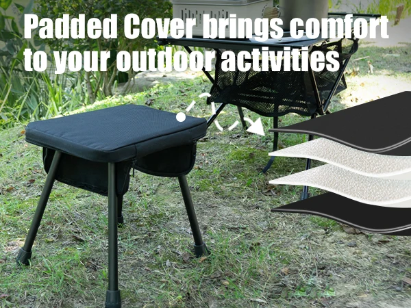 WESTTUNE Camping Portable Tactical Stool Multifunctional Aluminum Alloy Pony Stool Outdoor Folding Fishing Picnic Plate Stool