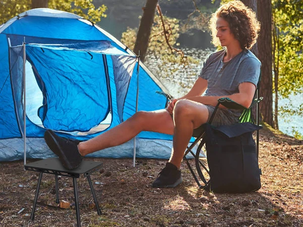 WESTTUNE Camping Portable Tactical Stool Multifunctional Aluminum Alloy Pony Stool Outdoor Folding Fishing Picnic Plate Stool