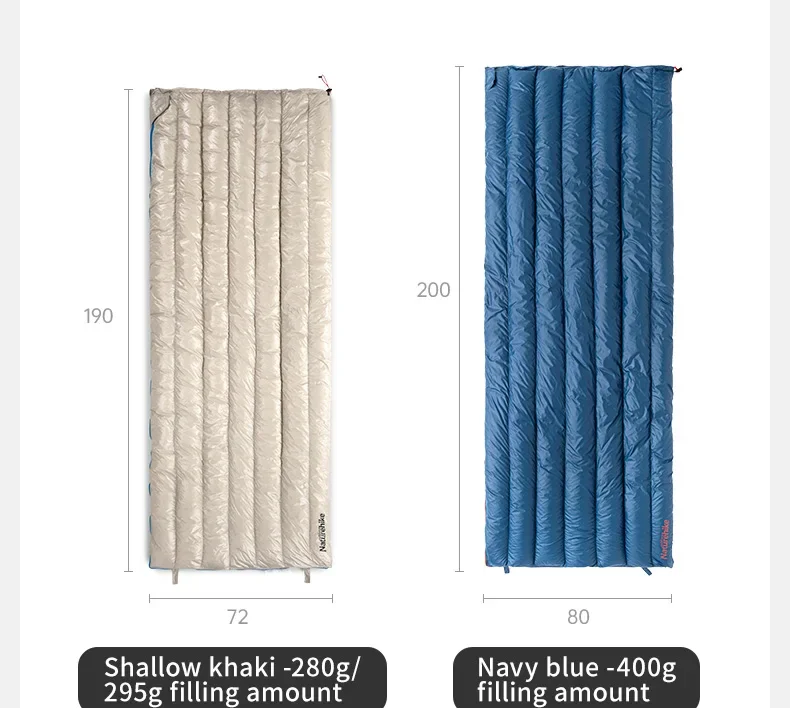 Naturehike Camping Sleeping Bag Duck Down Ultralight Waterproof Splicable Portable CW280 CWM400 CW295 Sleeping Bags Hiking