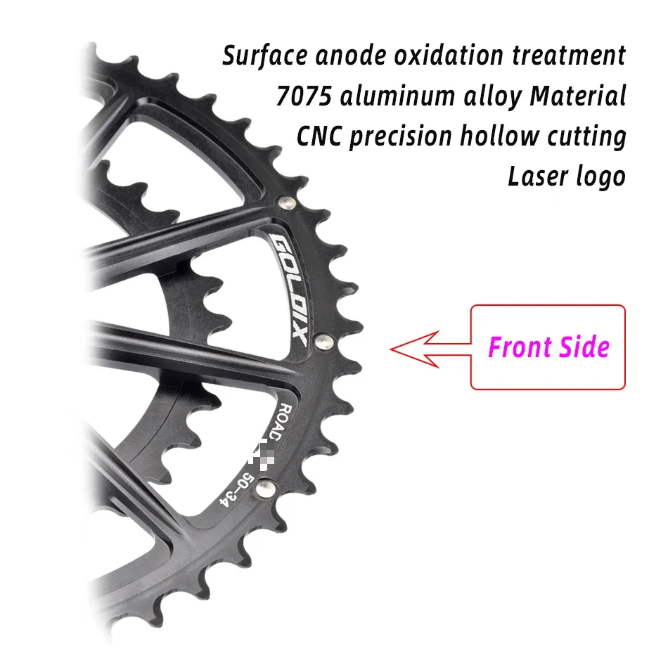 GOLDIX 50-34T/52-36T/53-39T Road Bike Crank Ultralight 22/20 speed crankset for SHIMANO SRAM 105 7020 8020 transmission