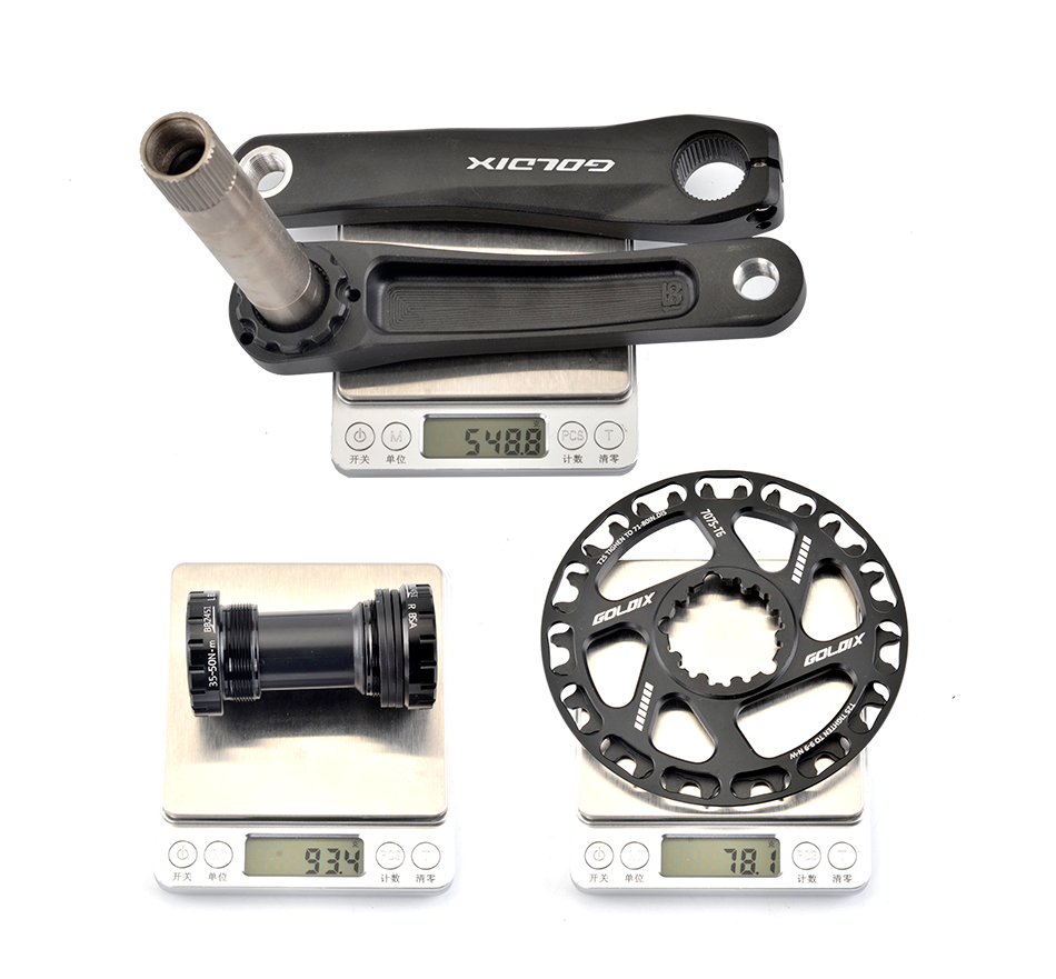GOLDIX Children Bicycle Crankset 110mm/127mm/140mm/150mm/155mm/160mm Crank MTB Kid Crankset 28T-38T Chainring for Shimano SRAM