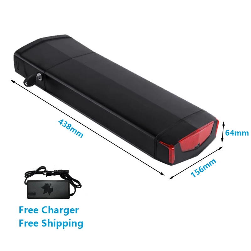 36V 48V Rear Rack E-Bike Battery Pack 13Ah 16Ah 17.5Ah for DIRODI Retrospec Beaumont Rear Rack Electric Bike Lithium Batteries