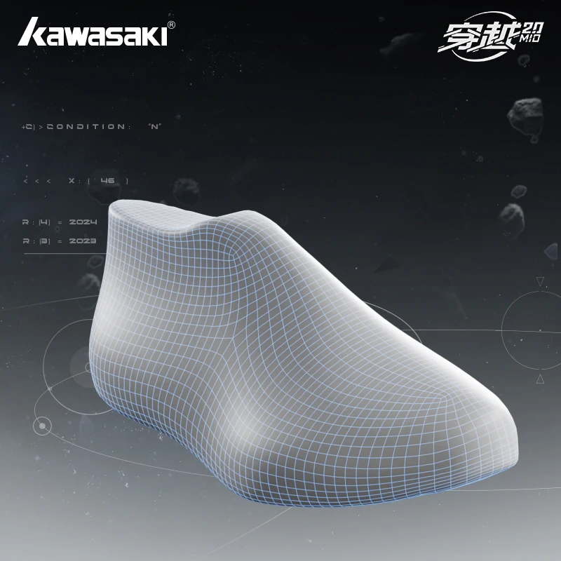 Kawasaki CROSS SPACE MID 2.0 Badminton Shoes Upgraded Shock-absorbing Auto Knob Professional Sport Shoes Men 2024 New