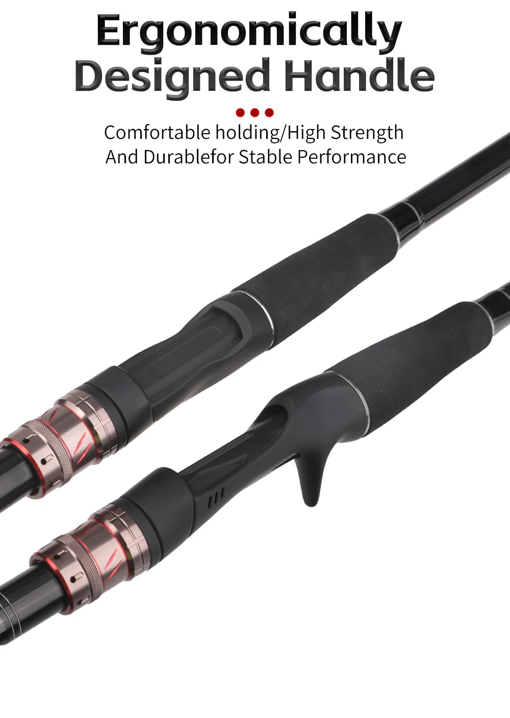 4 Sections Lure Fishing Rod Spinning/Casting Fishing Pole H Power Carbon Fiber Travel Rod Lure Weight 14-35g 1.8M/2.1M