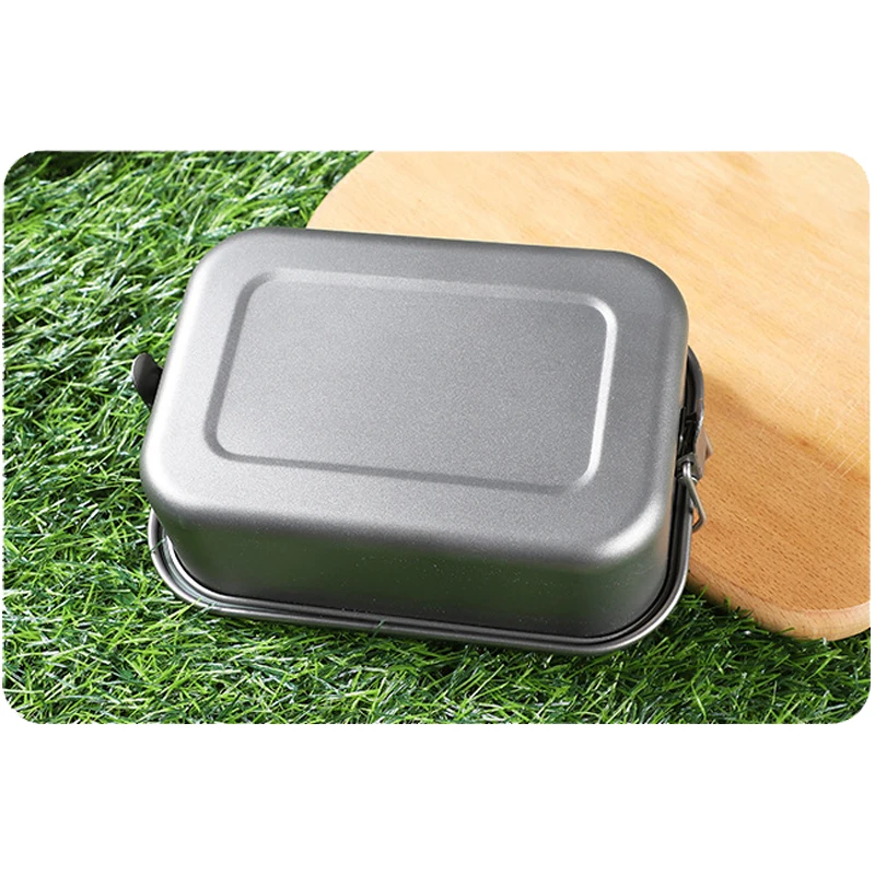 800ml/1200ml Healthy Titanium Alloy Portable Bento Dinner Box Leak-Proof Lunch Box Rectangle Food Storage Containers TitaniumBox