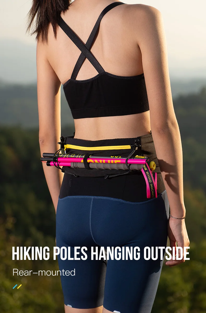 AONIJIE W8122 Multifunctional Outdoor Sports Zipper Running Waist Pack Lightweight Travel Fanny Suitable for Pocket Key Wallet