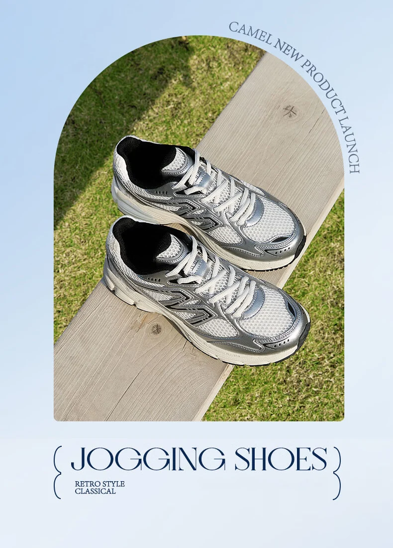 GOLDEN CAMEL Jogging Shoes Retro Casual Mesh Sneakers Breathable Sports Running Shoes for Men and Women Soft Shock Absorbing
