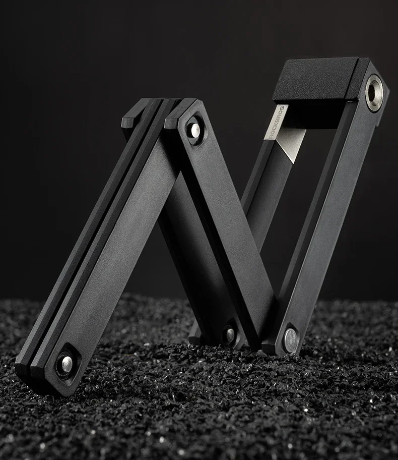 ROCKBROS Folding Bicycle Lock Motorcycle MTB Road Bike Lock High Security Anti Theft Scooter Electric E-Bike Bicycle Accessories