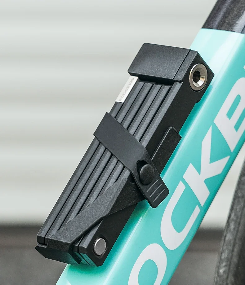 ROCKBROS Folding Bicycle Lock Motorcycle MTB Road Bike Lock High Security Anti Theft Scooter Electric E-Bike Bicycle Accessories