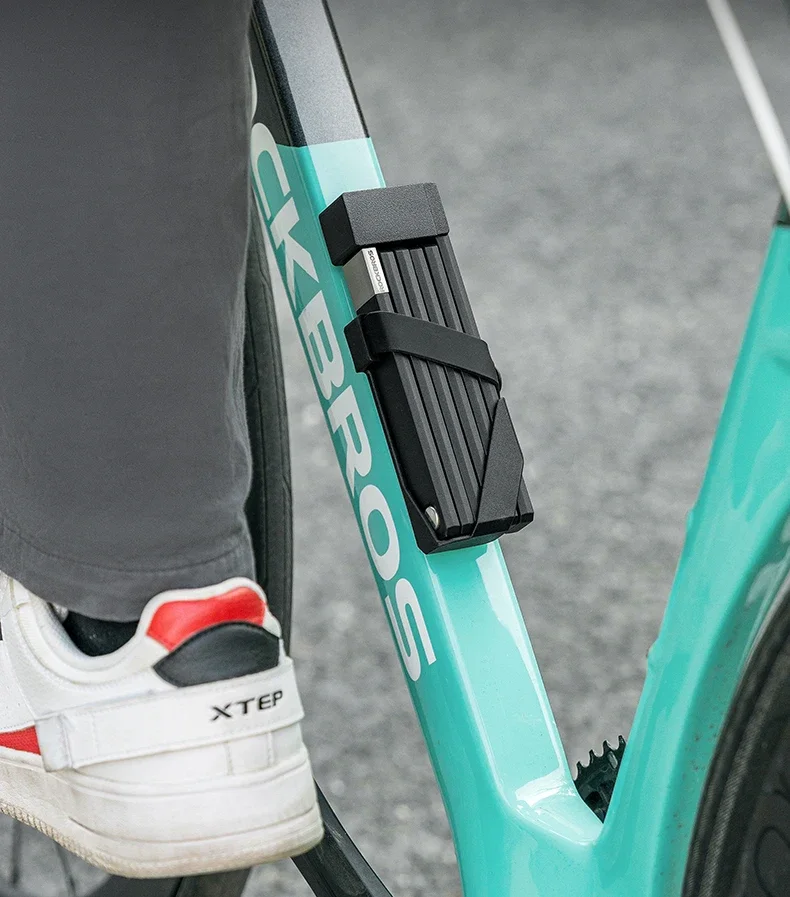 ROCKBROS Folding Bicycle Lock Motorcycle MTB Road Bike Lock High Security Anti Theft Scooter Electric E-Bike Bicycle Accessories
