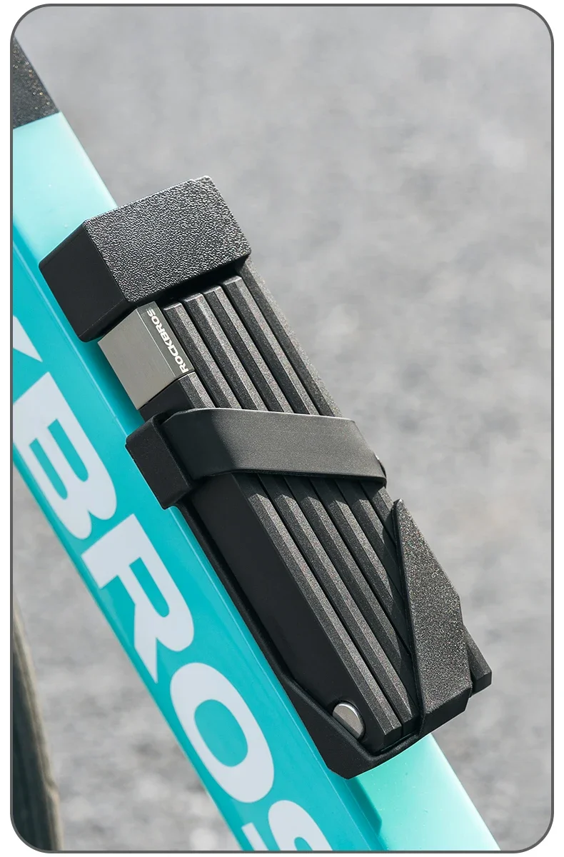 ROCKBROS Folding Bicycle Lock Motorcycle MTB Road Bike Lock High Security Anti Theft Scooter Electric E-Bike Bicycle Accessories