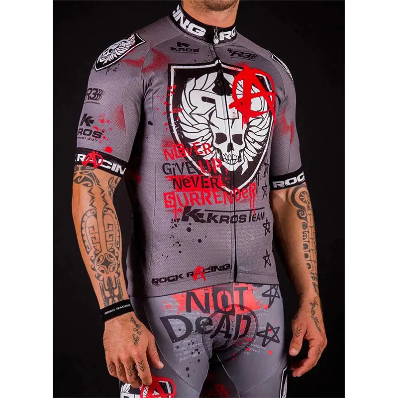 Men's Rock Skull Cycling Clothing, Jersey Sport Set, Mountain Bike Shorts, Spring 2022 New